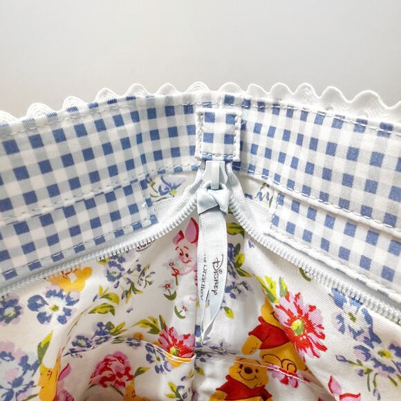 Vera Bradley Disney Winnie Pooh Tote Gingham Floral Cotton Eeyore Tigger Piglet - Picture 14 of 15